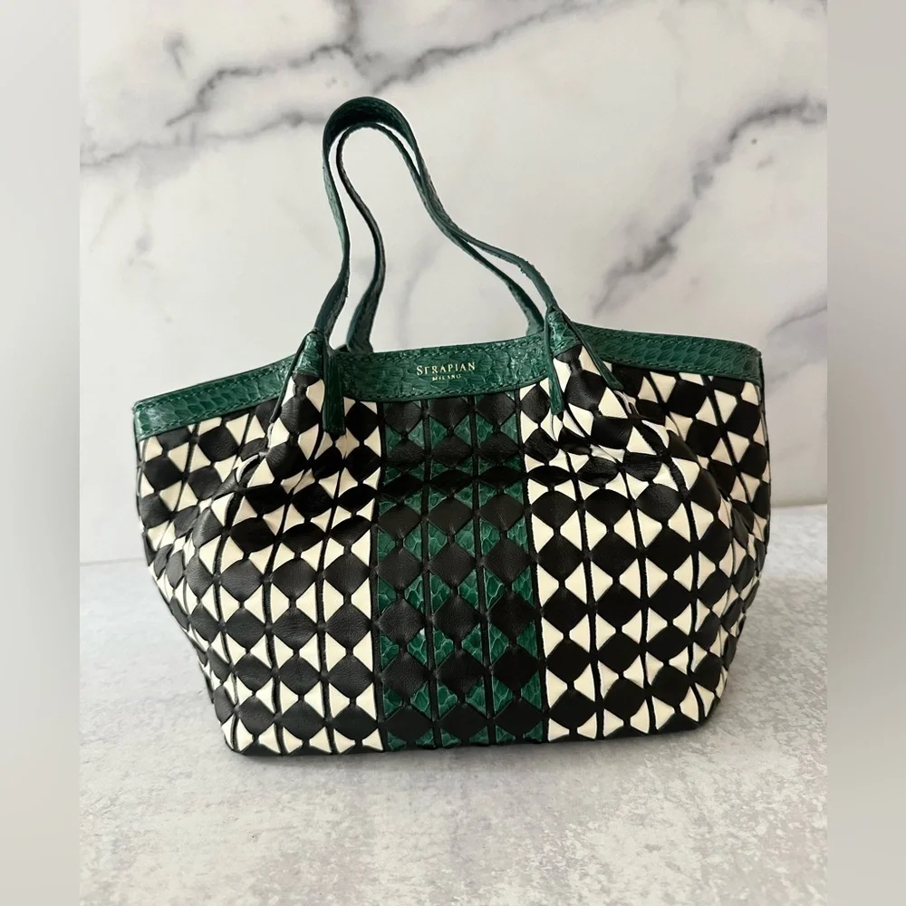 Serapian Mini Secret Bag in Mosaico Elaphe